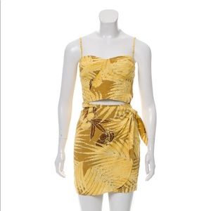 Reformation “Corfu” Mini dress - Gold Leaves